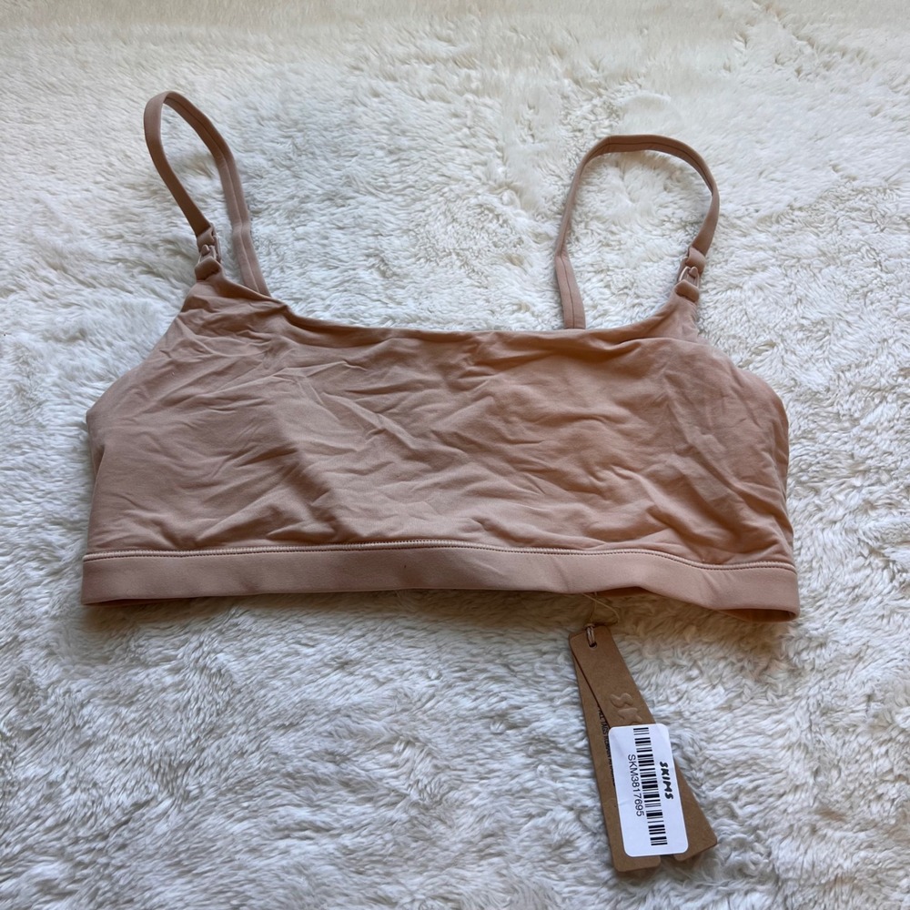 Skims Fits Everybody Maternity Nursing Scoop Bralette Clay SP-SCP-9406W Size S